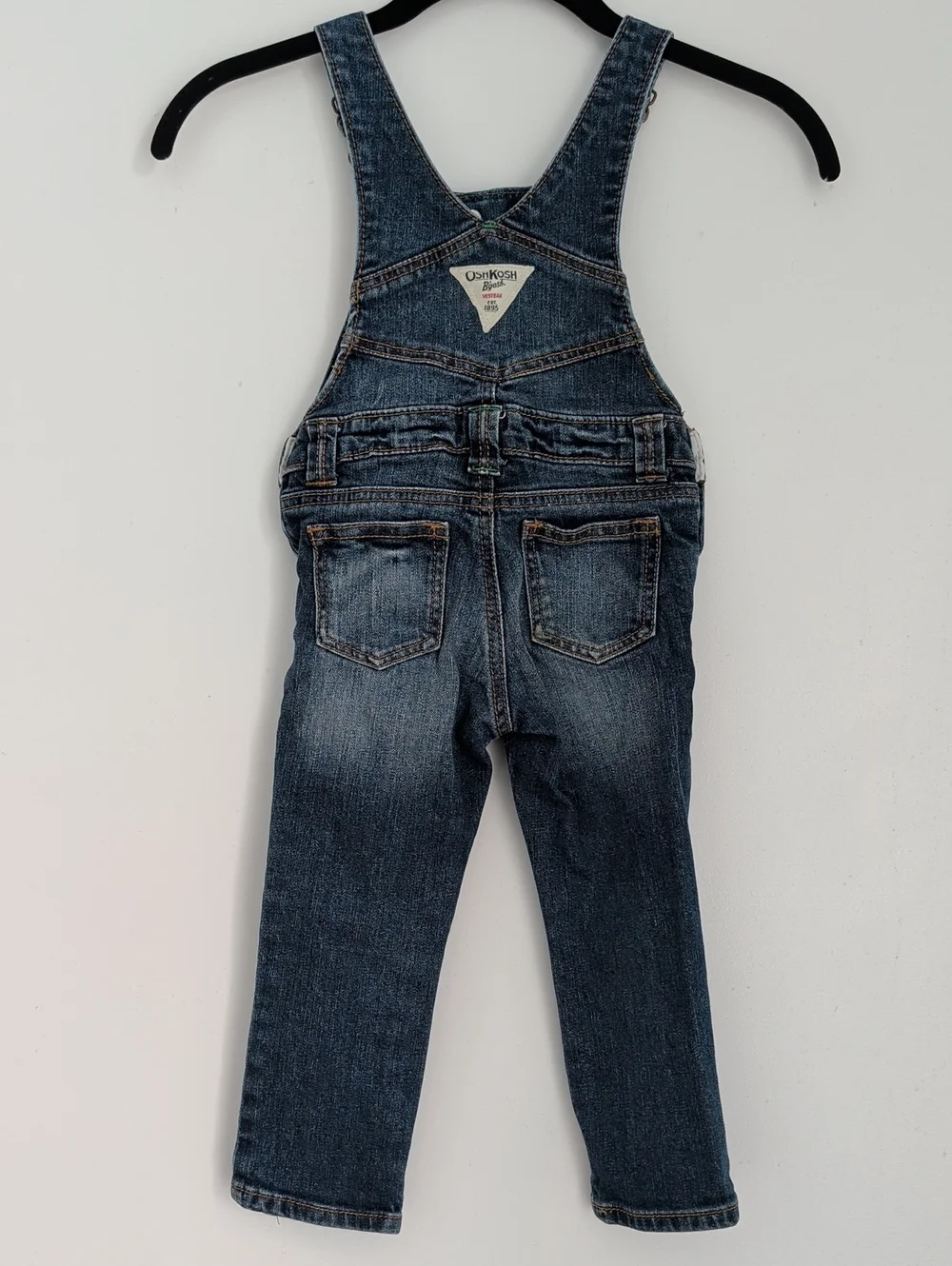 OshKosh B'gosh Vestbak Denim Jean Overalls Size 3T